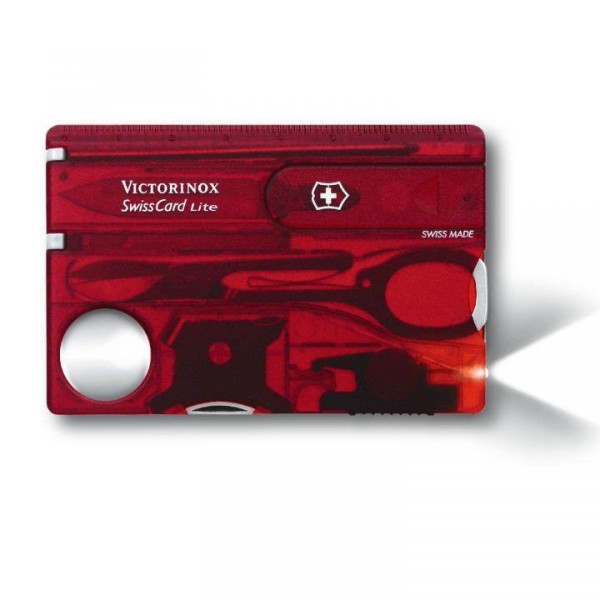 Victorinox SwissCard Lite, rot-transparent, 0.7300.T