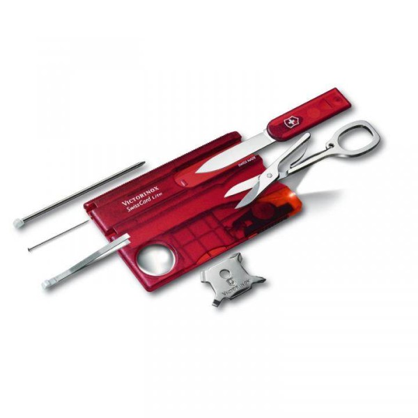 Victorinox SwissCard Lite, rot-transparent, 0.7300.T