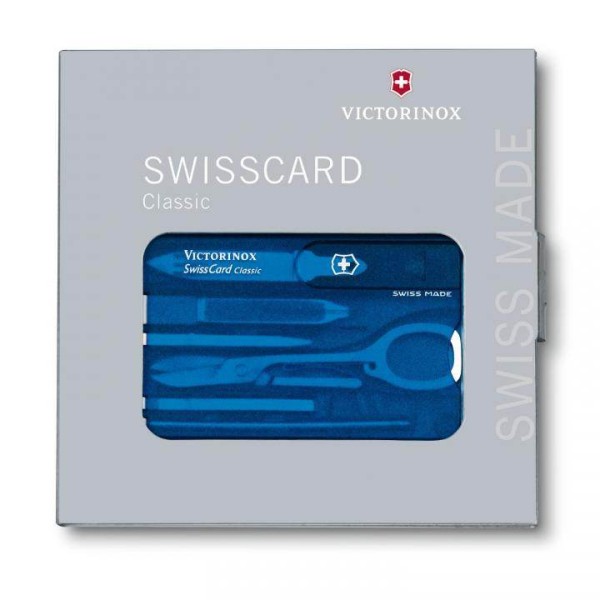 Victorinox SwissCard Classic, blau-transparent, 0.7122.T2